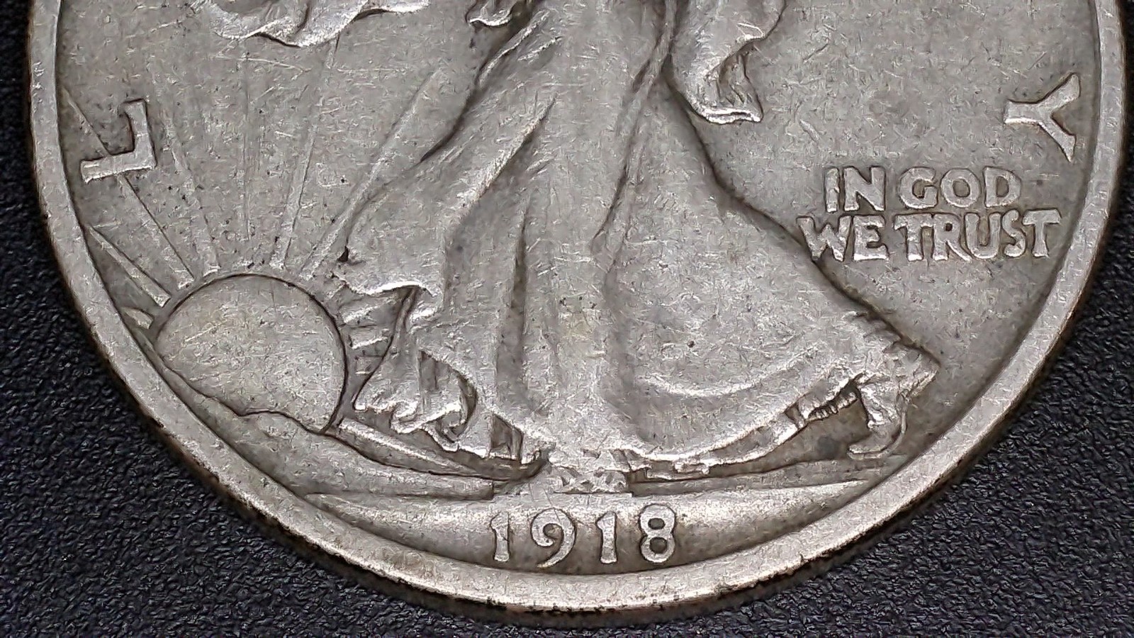 1918-d Walking Liberty Half in Very Fine Condition