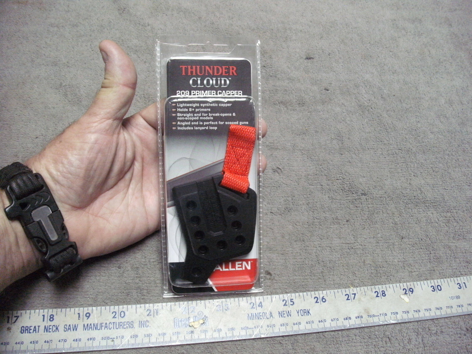 Thunder Cloud 209 Inline Muzzle loader Primer Capper by Allen, holds 8+ Primers