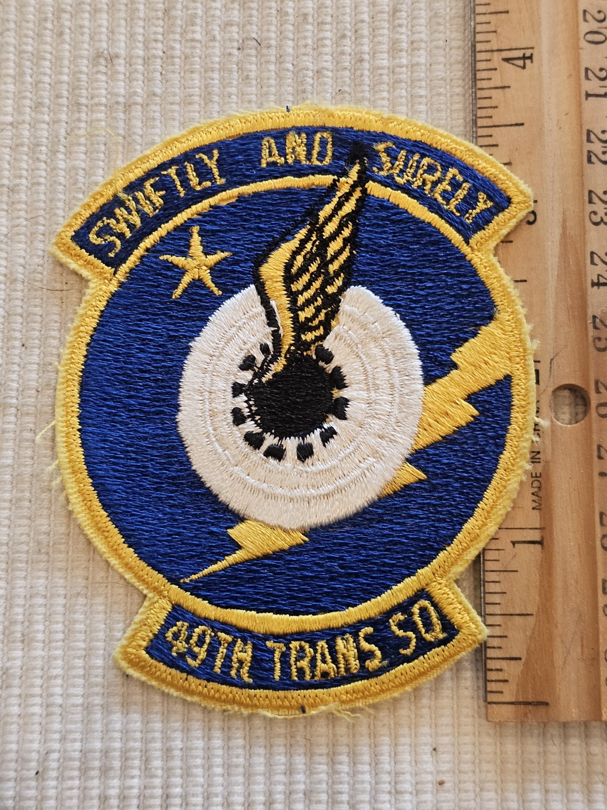 1960s 70s USAF Air Force 49th Transport Squadron Patch L@@K!!!
