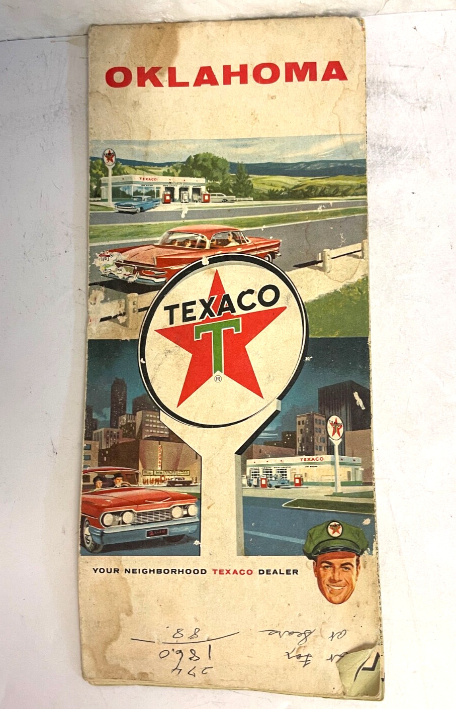 Oklahoma Texaco Map & Pennsylvania Turnpike Guide