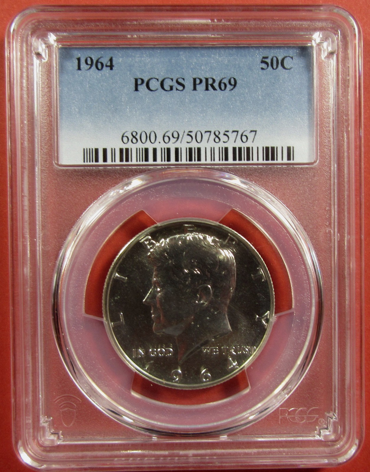 1964 50c PCGS PR69. Tough in this high grade. Very nice. (526063)
