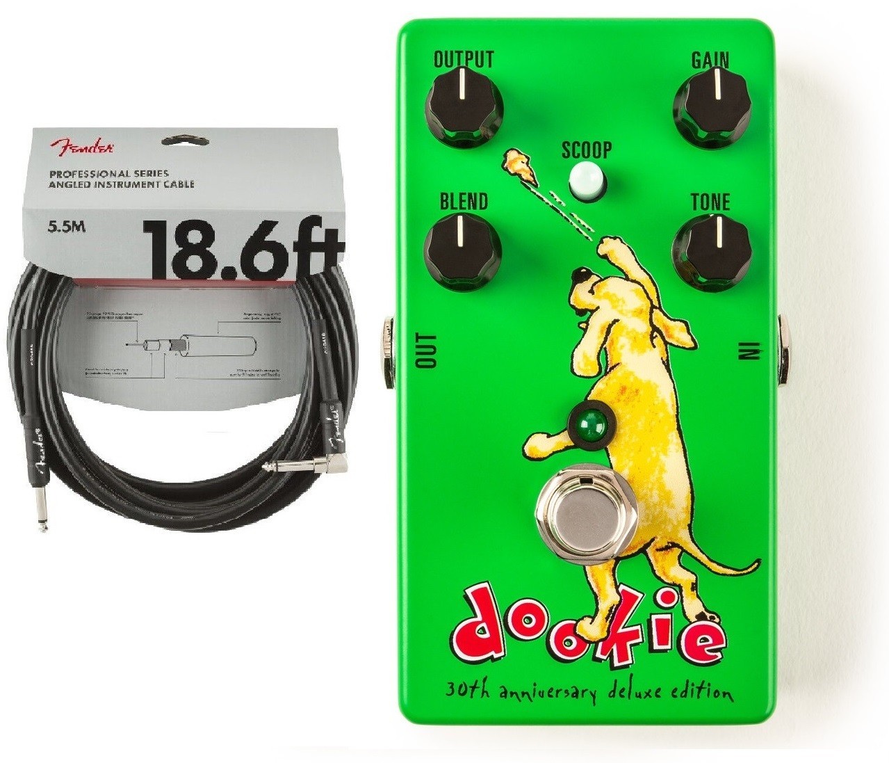 MXR DD30 Green Day dookie drive Pedal - 30th Anniv Deluxe (Free Fender 18' Cord)