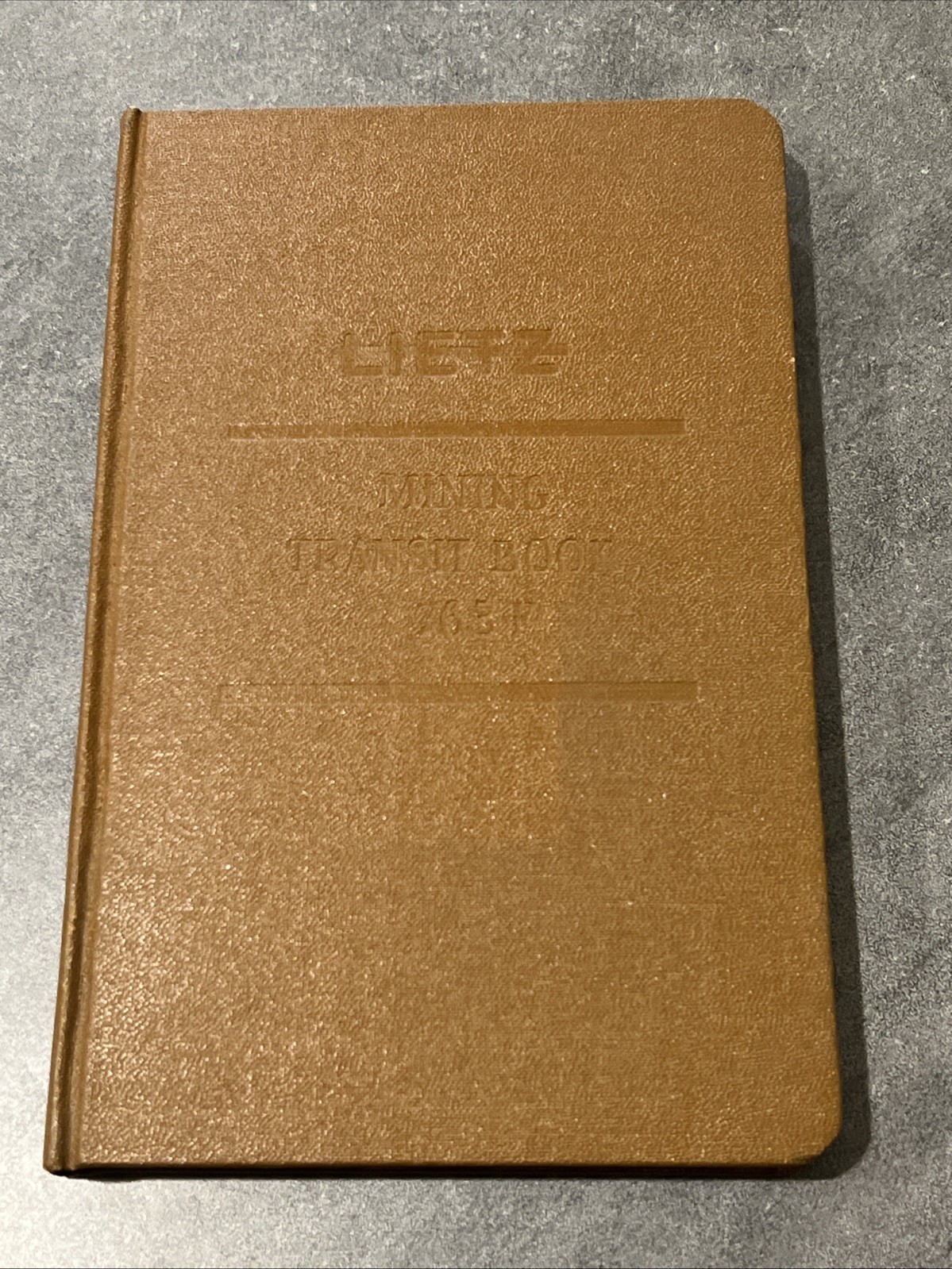 Vintage Lietz Mining Transit Book 763F - VG Clean Pages
