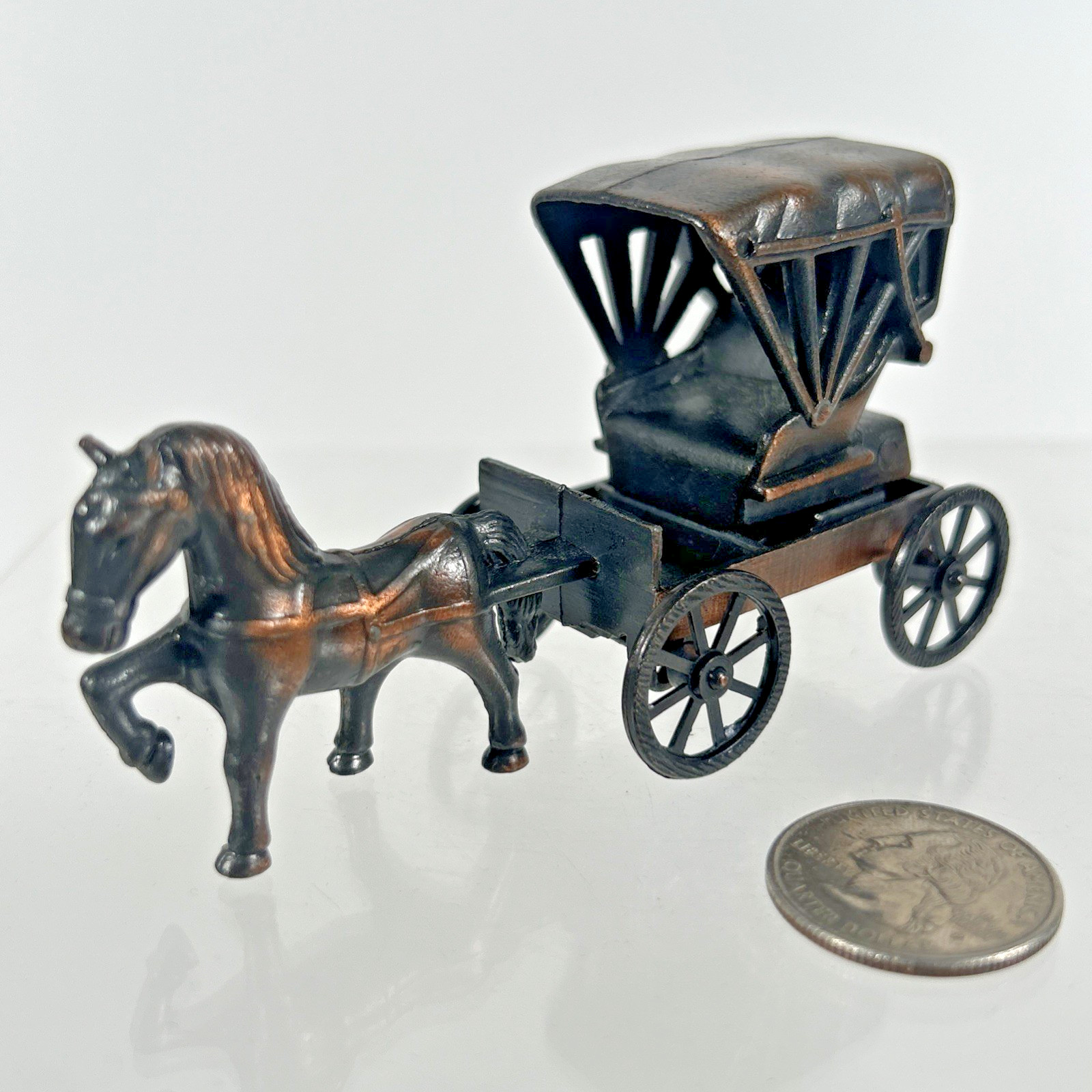 Horse and Carriage Buggy Die Cast Metal Collectible Pencil Sharpener