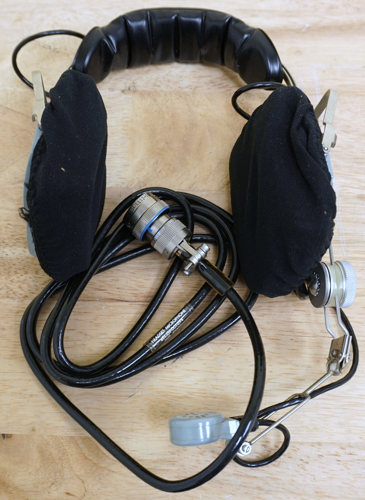 Roanwell Military Headset w/Microphone pilot aviator NOS