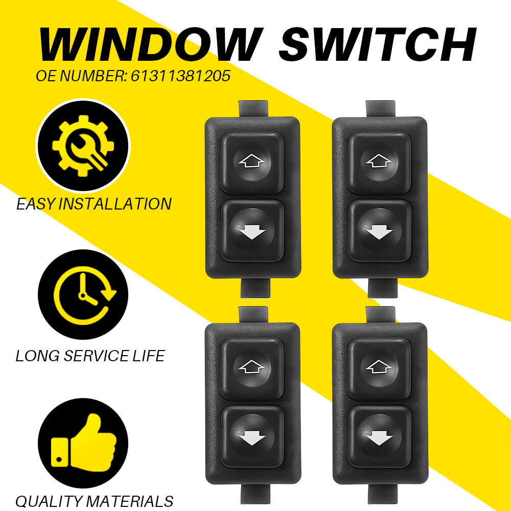 Set 4 pcs Illuminated Power Window Switch For E23 BMW E24 E28 E30 61311381205