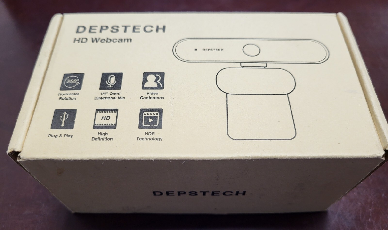 🔥DEPSTECH Webcam with Microphone 1080P HD Webcam with Auto Light Correction🔥
