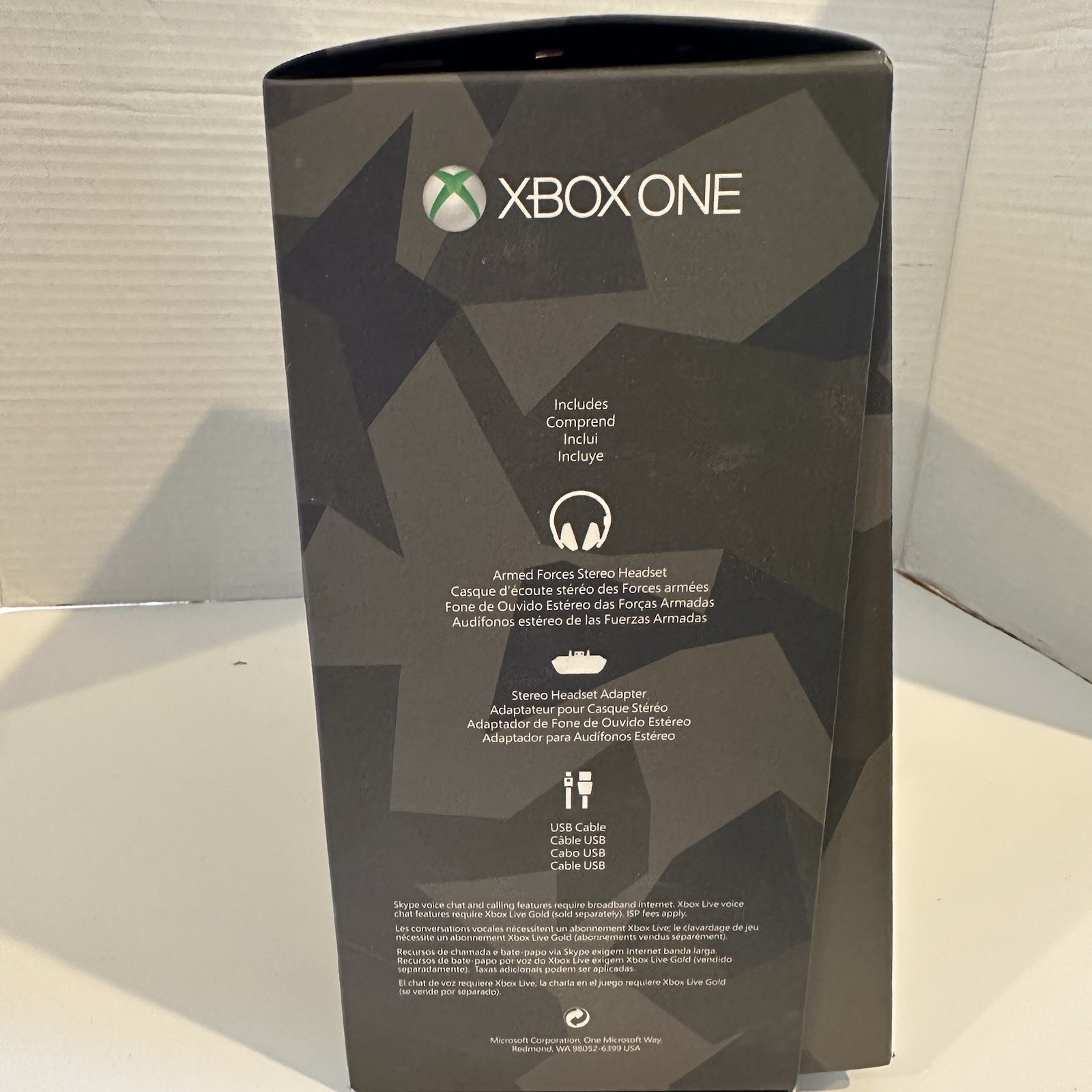 Xbox One Stereo Headset Armed Forces Box, EUC Pre-Owned