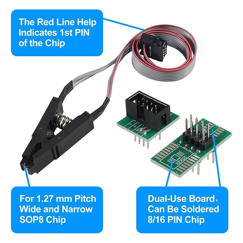 For CH341A USB Programmer with In Circuit Programming Capability for EEPROMs