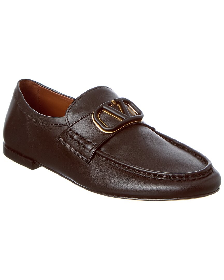 Valentino Vlogo Leather Loafer Men's Brown 39