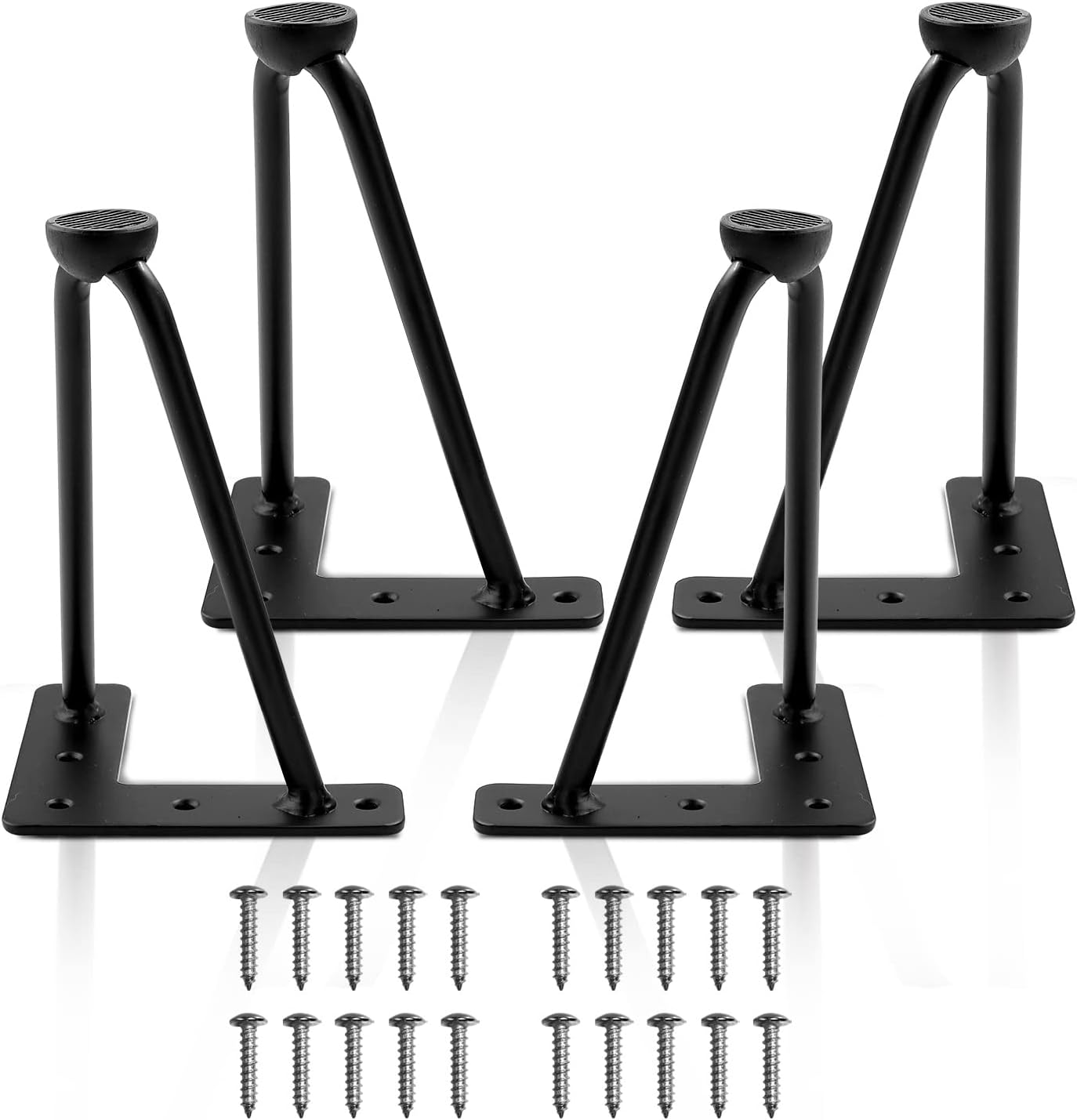 8 Inch Hairpin Legs for Furniture Set of 4, Heavy Duty Industrial Metal Table Le