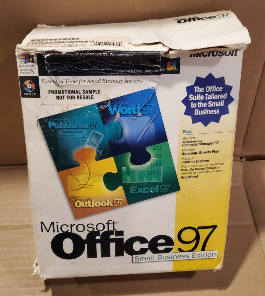 Microsoft Office 97 Small business dition Retail Package - Promotional Sample