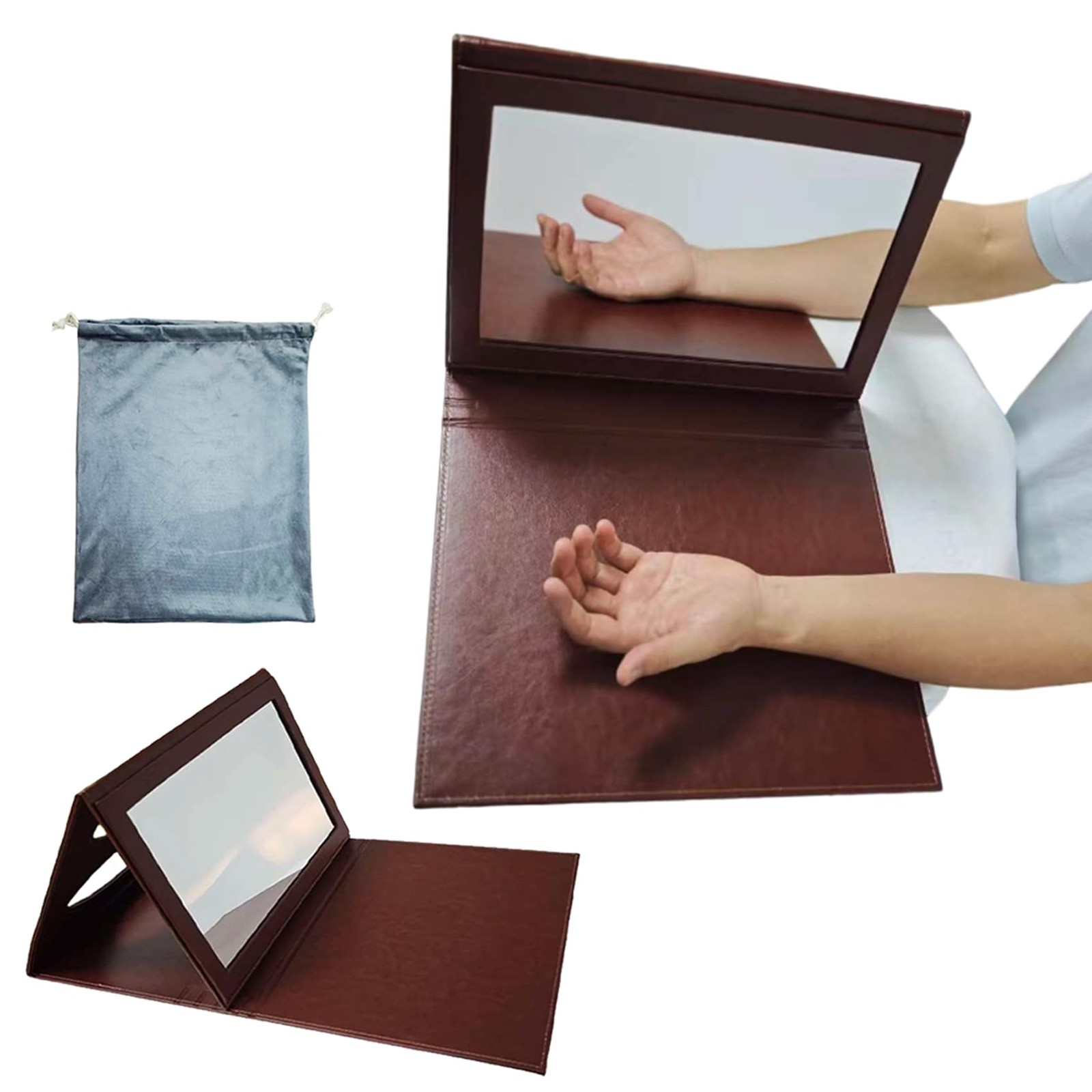 Mirror Therapy Box for Stroke Rehabilitation – Foldable Adjustable 65°–90° Ha...