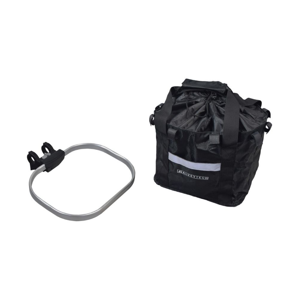 Collapsible Front Basket for Bike & Scooter with Safety Strap, Mounting Brackets