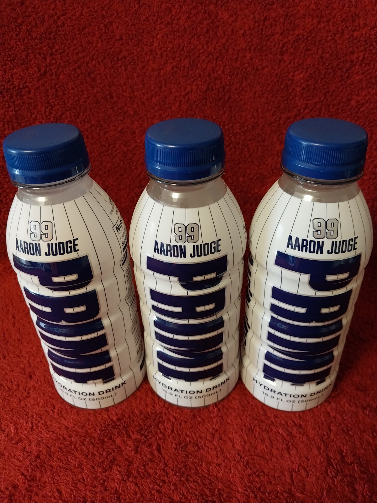 PRIME Hydration Drink #99 Aaron Judge  NY Yankees, Rare/Limited Edition Pck Of 3