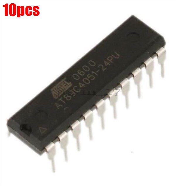 10Pcs AT89C4051-24PU DIP20 Atmel Ic New cb