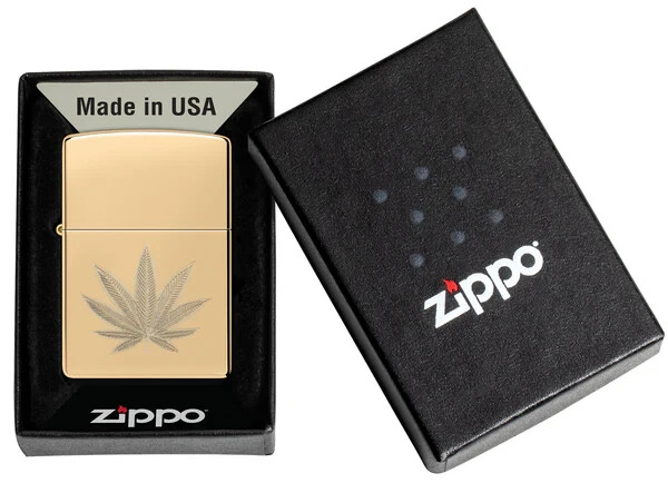 Zippo Plant Design Double Lustre  High Polish Brass 46560