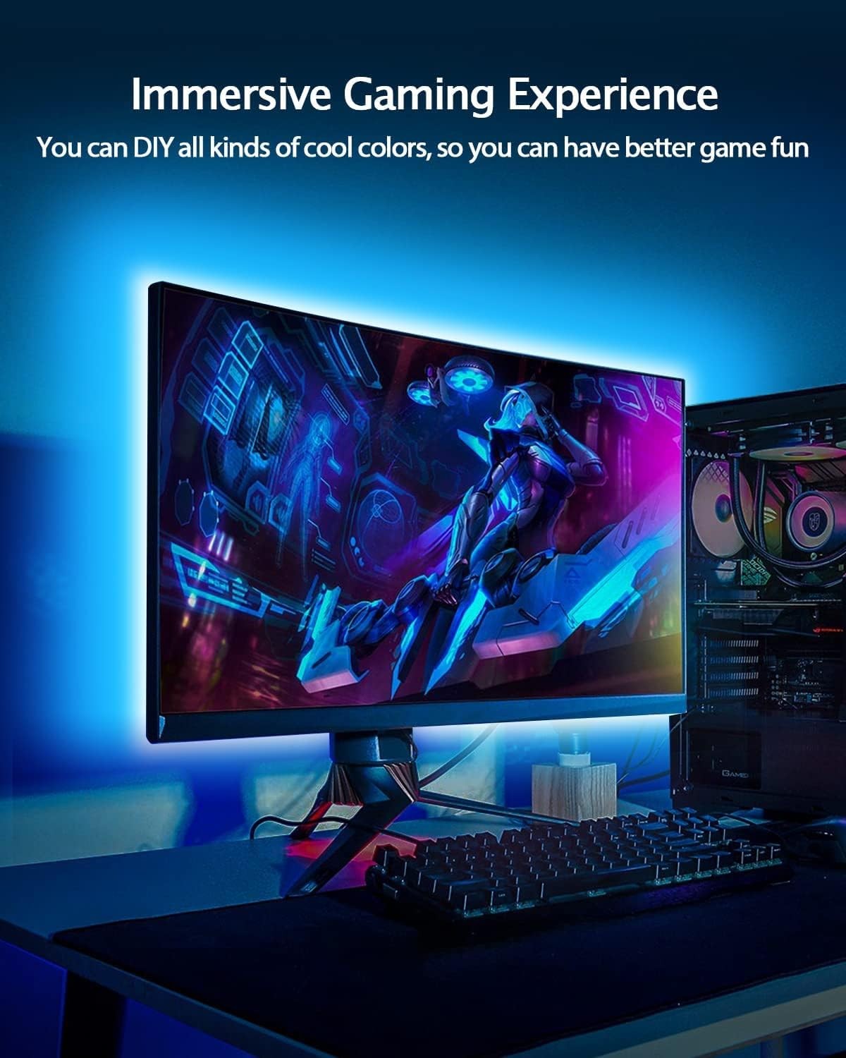 USB powered color changing TV backlights