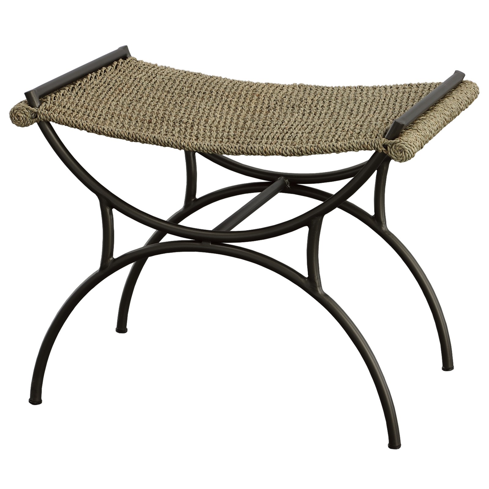 Uttermost 23770 Playa 26"W Metal Framed Bench - Black