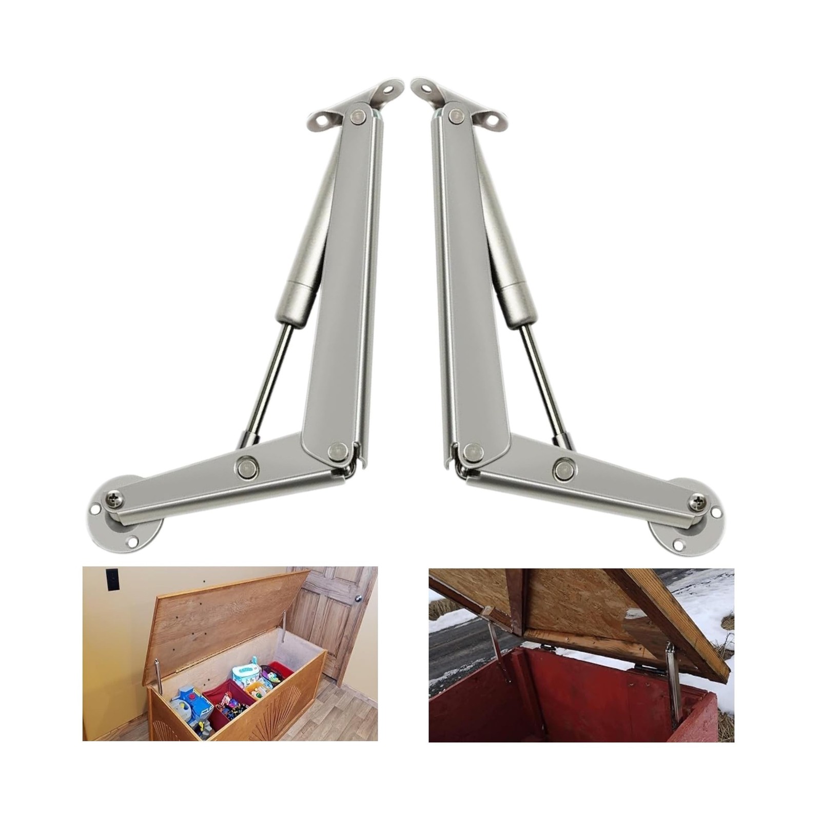 250N Heavy Duty Soft Close Lid Support Hinge, Chest Hinges Heavy Lid Hinges f...
