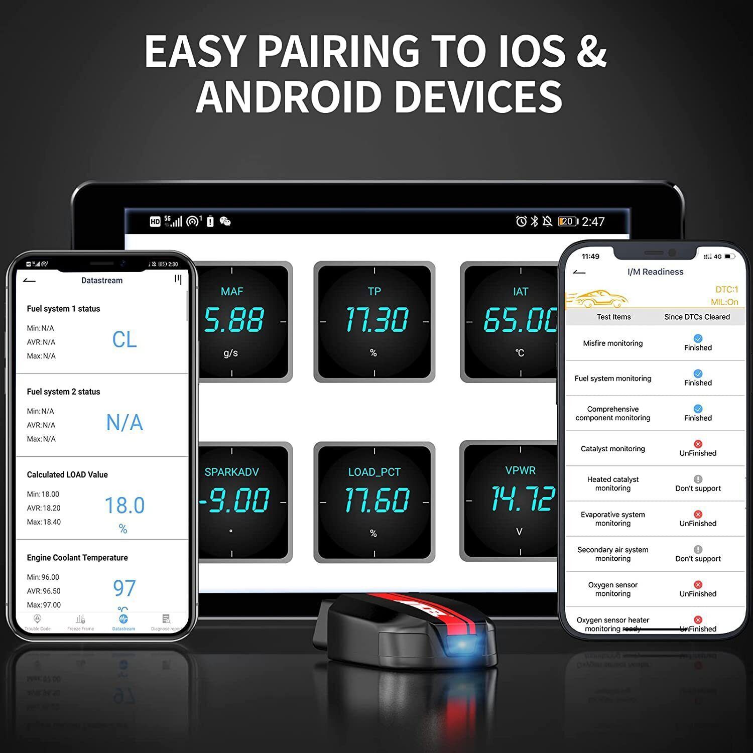 Automotive OBD2 Scanner Code Reader Check Car Engine Fault Code Diagnostic Tool