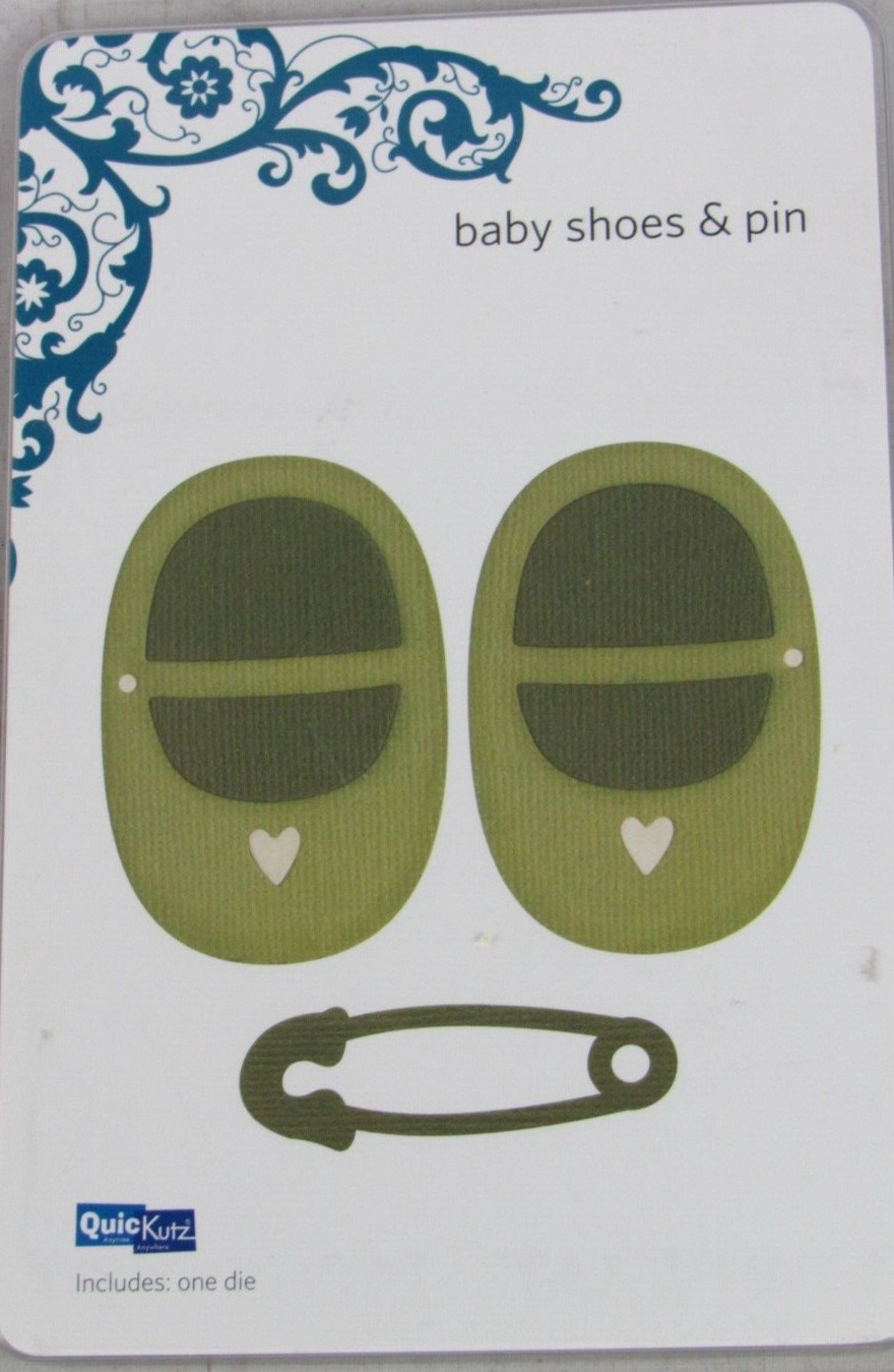 QuicKutz Baby Shoes & Pin 4x4, 1 Cutting Die Set REV-0108-S