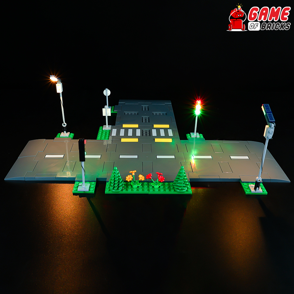 LED Light Kit for Road Plates - Compatible with LEGO® 60304 set