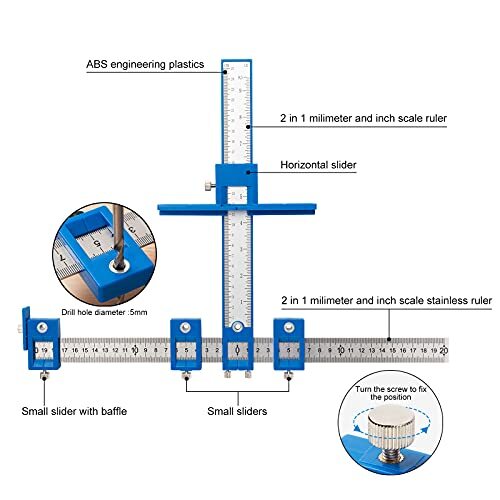 Cabinet Hardware Jig for Handles and Knobs Aluminum Alloy Drill Guide Sleeve