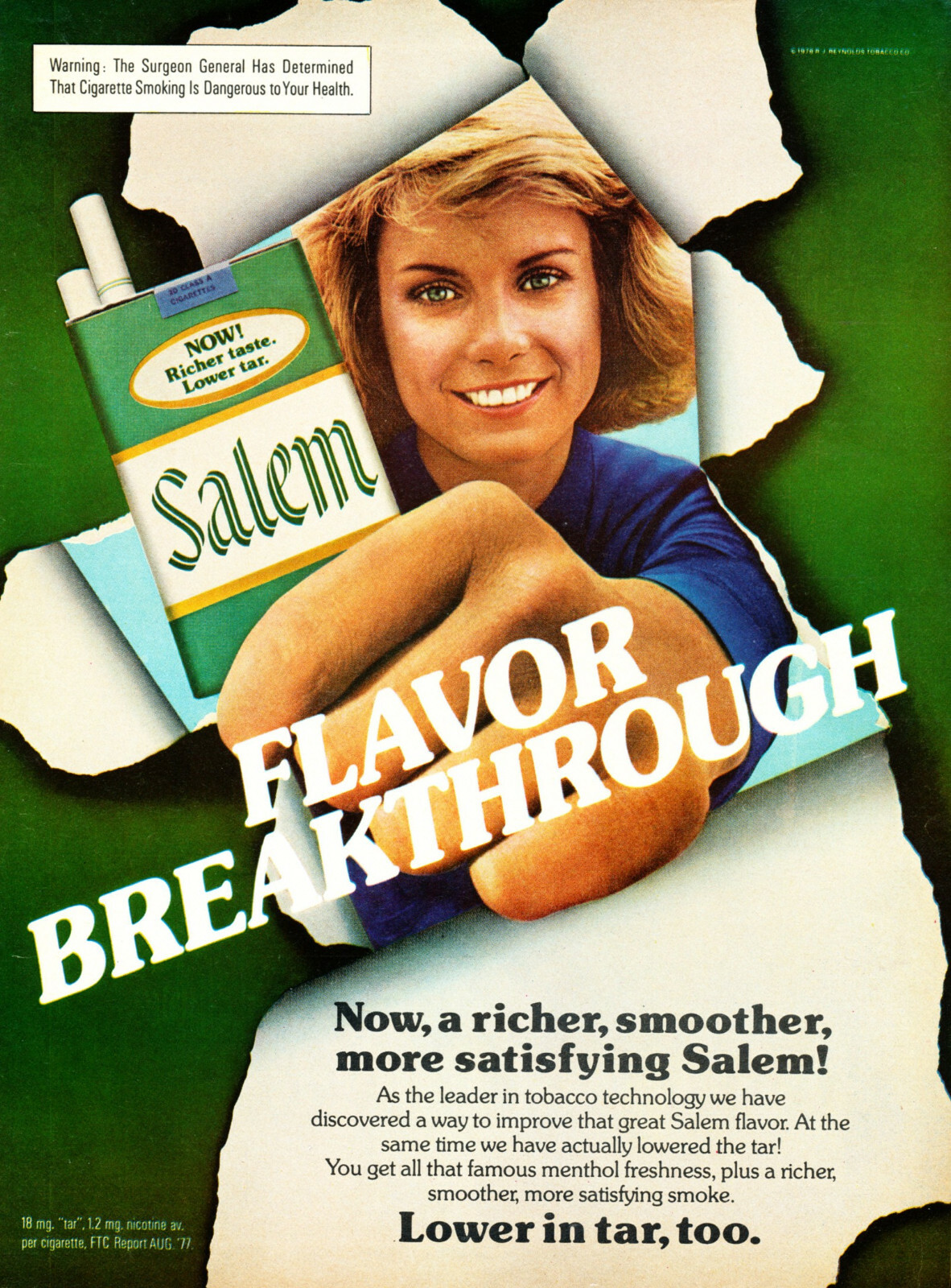 SALEM CIGARETTE AD #15 RARE 1978 VINTAGE OUT OF PRINT / RONRICO RUM AD