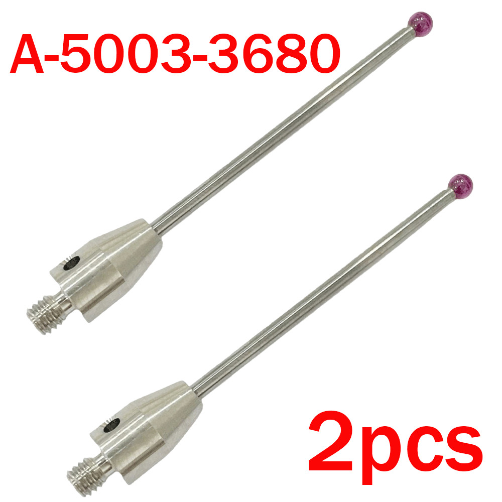 2pcs 3mm Ruby Ball M4 Thread L50mm Tungsten Carbide CMM Stylus A-5003-3680