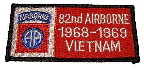 US ARMY 82ND AIRBORNE DIVISION ABD VIETNAM VETERAN 1968-69 PATCH