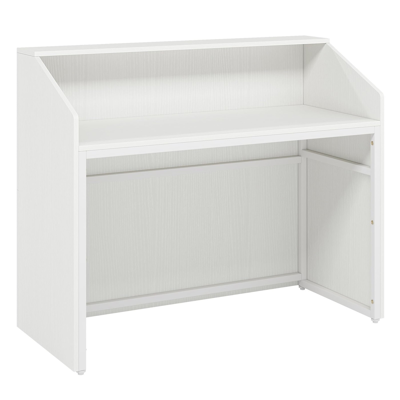 Tribesigns Reception Desk with Counter, Modern Front Large, White