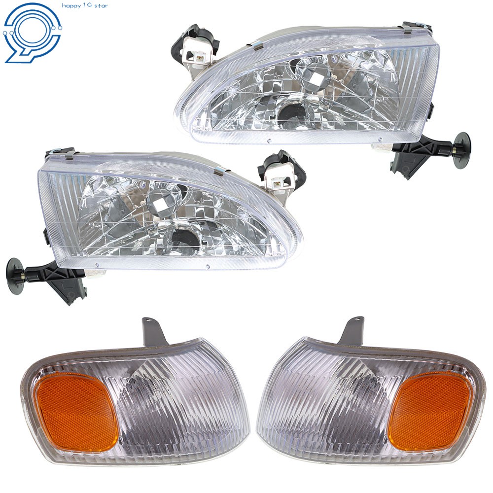 For Toyota Corolla 1998 1999 2000 Combo Set Headlight & Corner Parking Lights