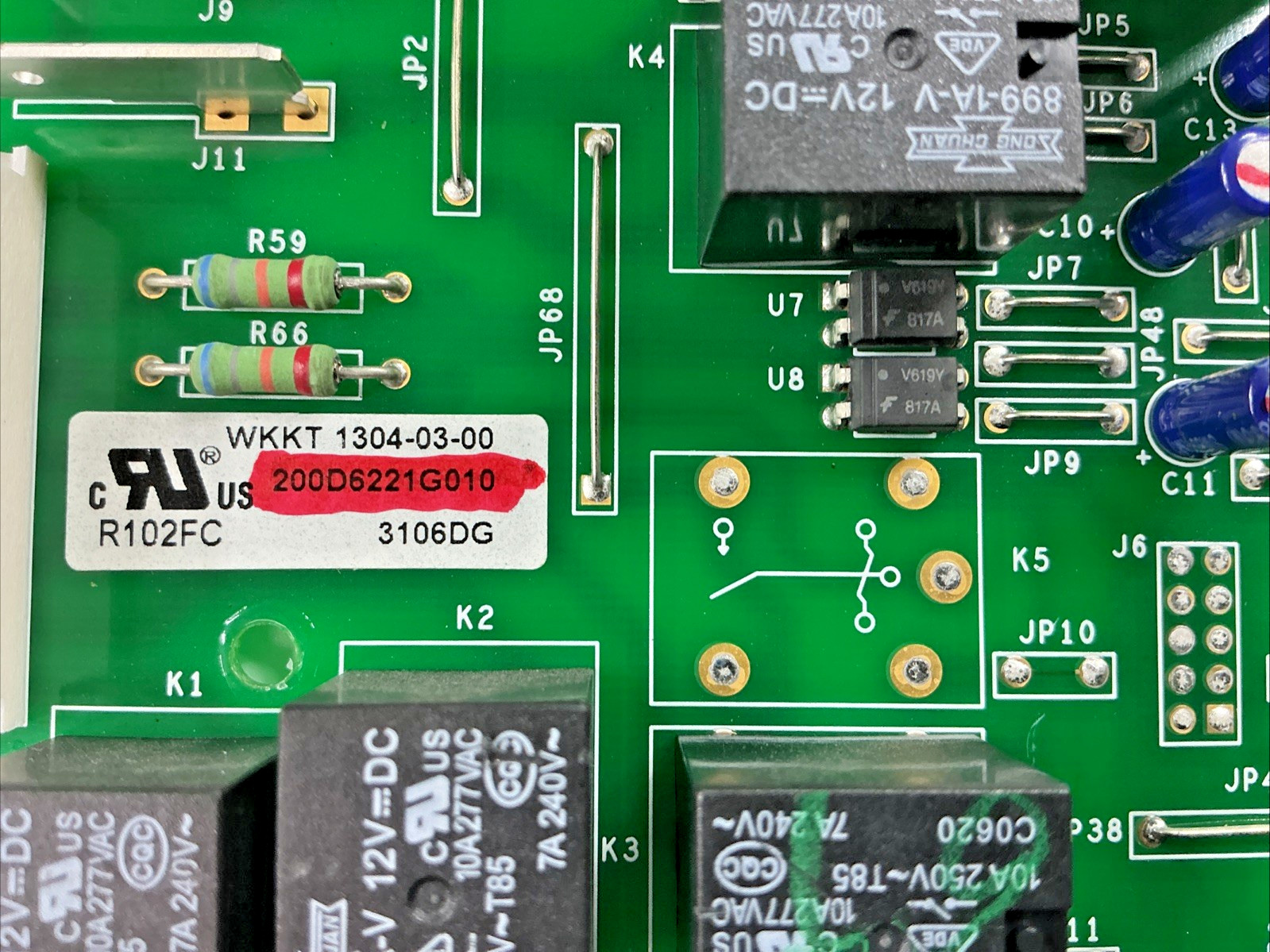 200D6221G010 OEM GE Refrigerator Main Control Board Replacement