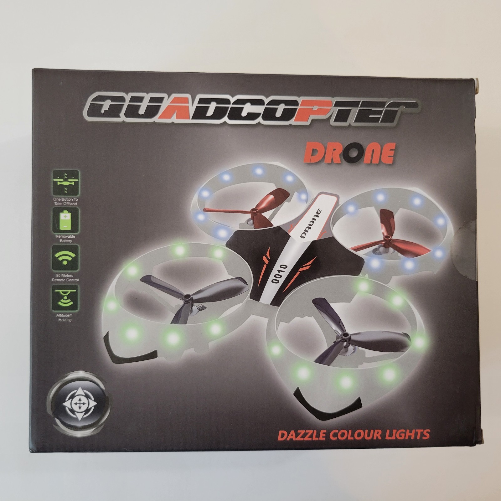 KO-ON Quadcopter Drone–360° Roll Over, One Button To Take Off/Land, Ages 14+ NEW