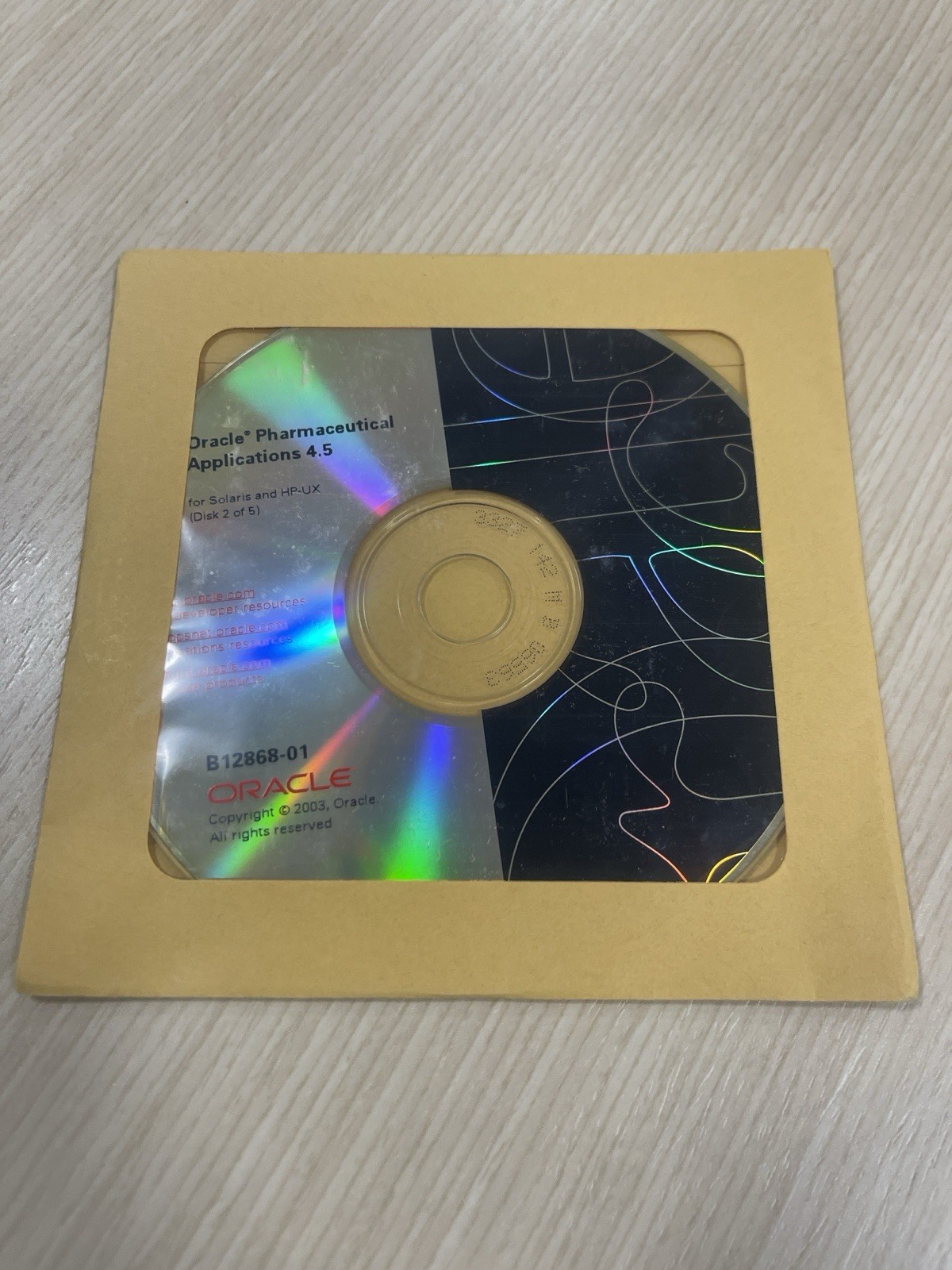 Vintage Oracle Pharmaceutical Applications 4.5 CD Solaris HP-UX 2003