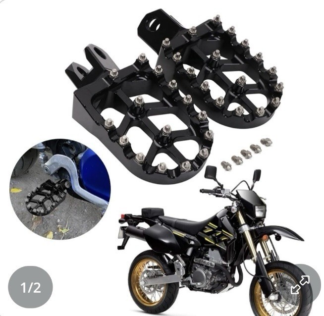 Anxin Dirt Bike Motorcycle Footpegs Pedals Rests DRZ400 00-04, DRZ400E 00-07 E6