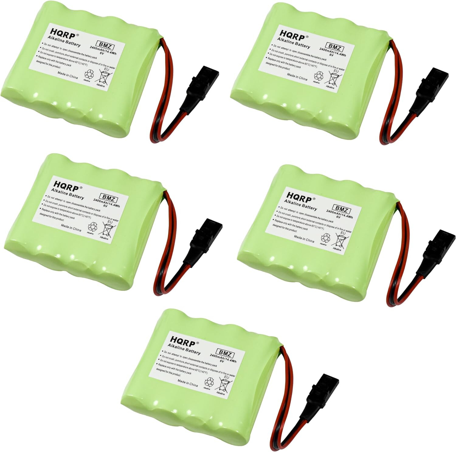 5-Pack HQRP 6V Battery for Stanley VPDBB 1003 DRY0048 4AA-9403 53DX92 Hotel Lock