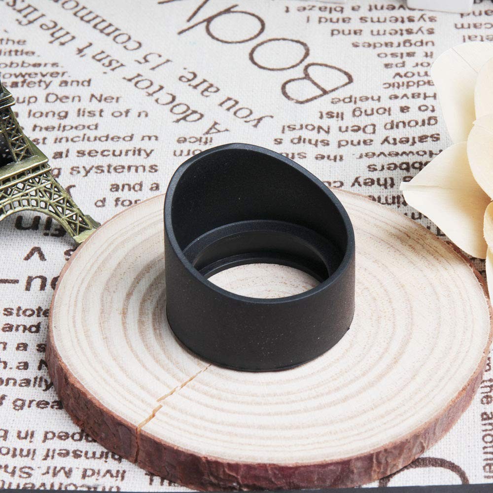 Acxico 2 pcs Rubber Eye Cover Guards Binocular Microscope Eyepiece Black