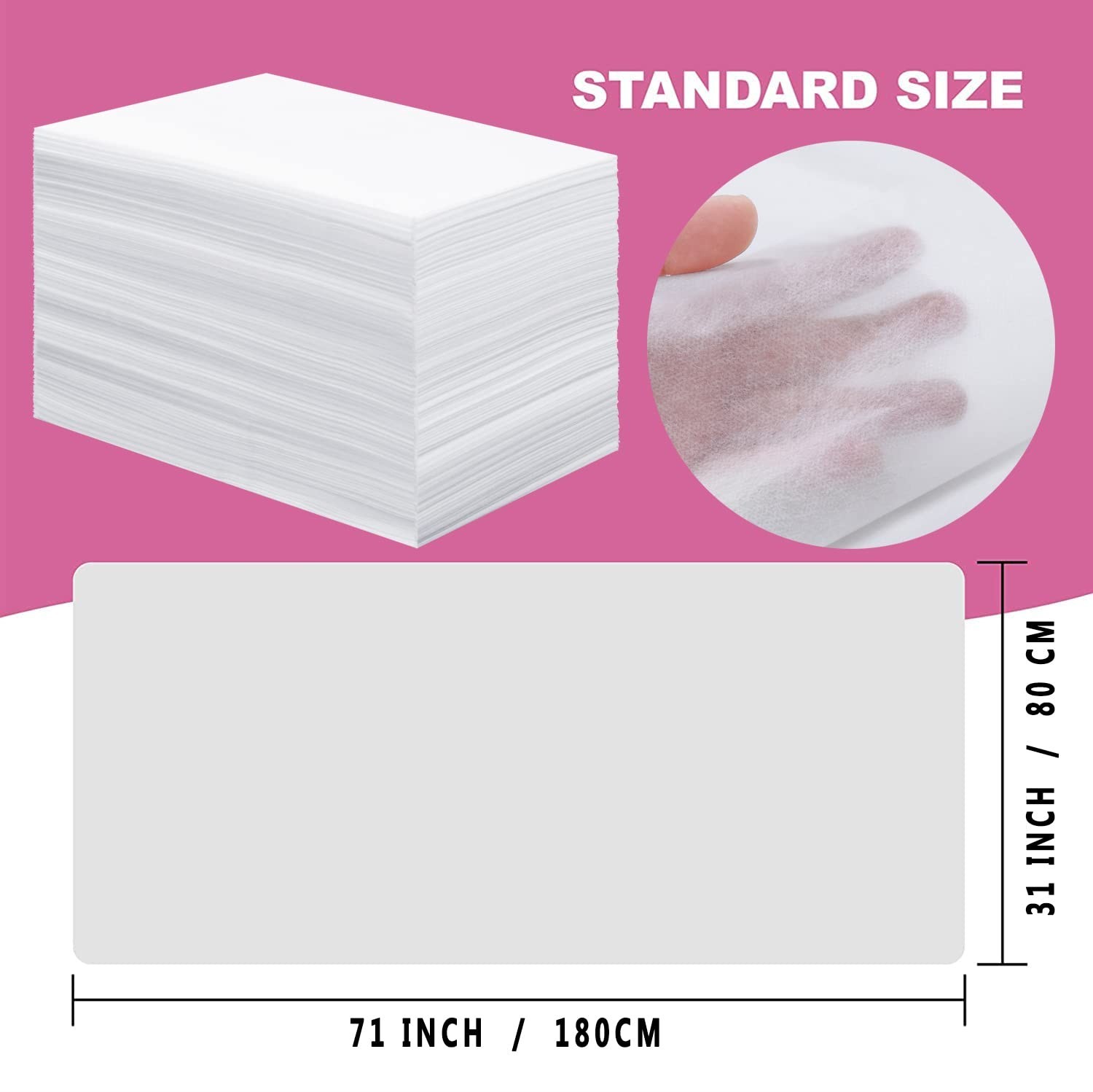 Convenient 100 Pcs Disposable Spa Bed Sheets 31" x 71" - Easy Cleanup & Soft