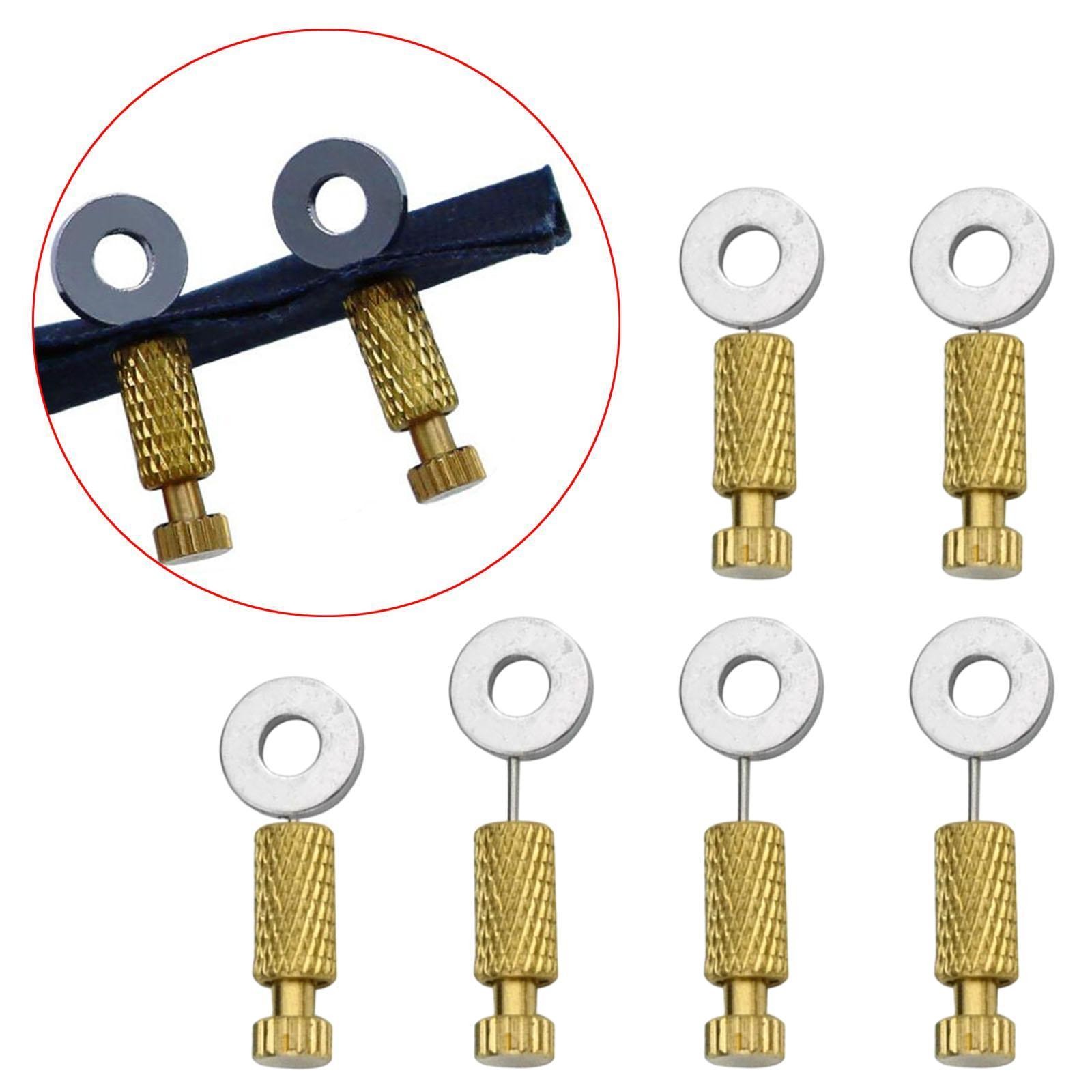 6x Leather Positioning Pins Leather Stitching Tools Practical Brass Fixed Seam