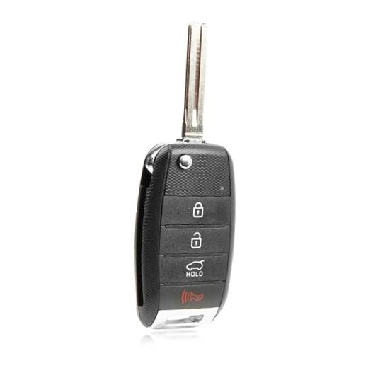 Keyless Entry Remote Key Fob Replacement 4-Button Flip for 2014-2016 Kia One