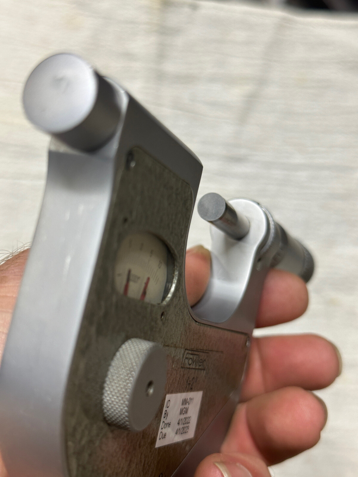 FOWLER / VIS 0-1” .0001” INDICATING MICROMETER COMPARATOR Machinist Tool Maker