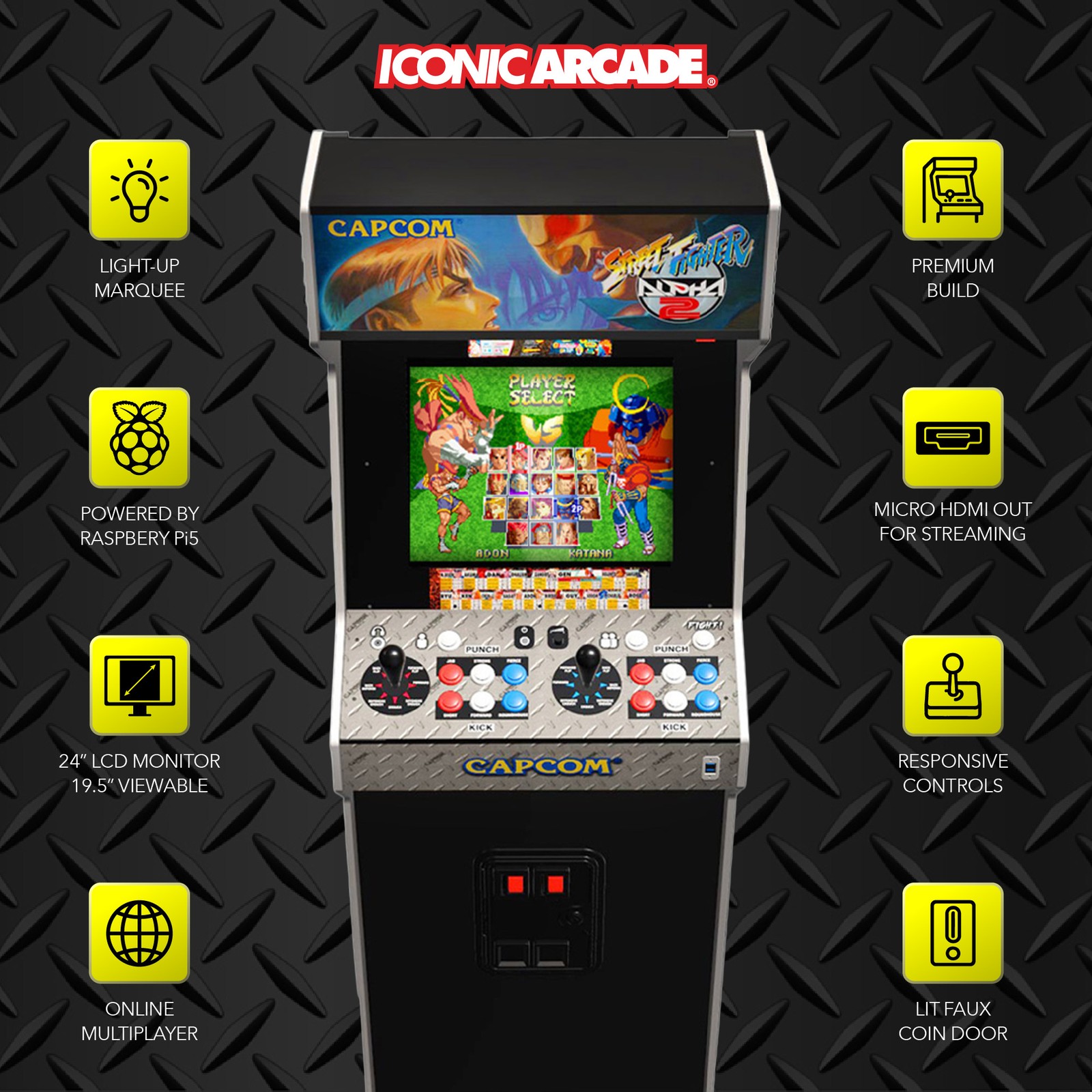 Iconic Arcade Street Fighter Alpha 2 XT Arcade Machine