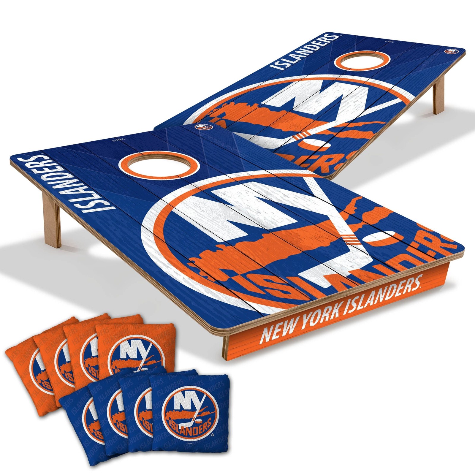 Islanders Cornhole Boards New York Tailgate Size 2x3 Resin Bags UV Print