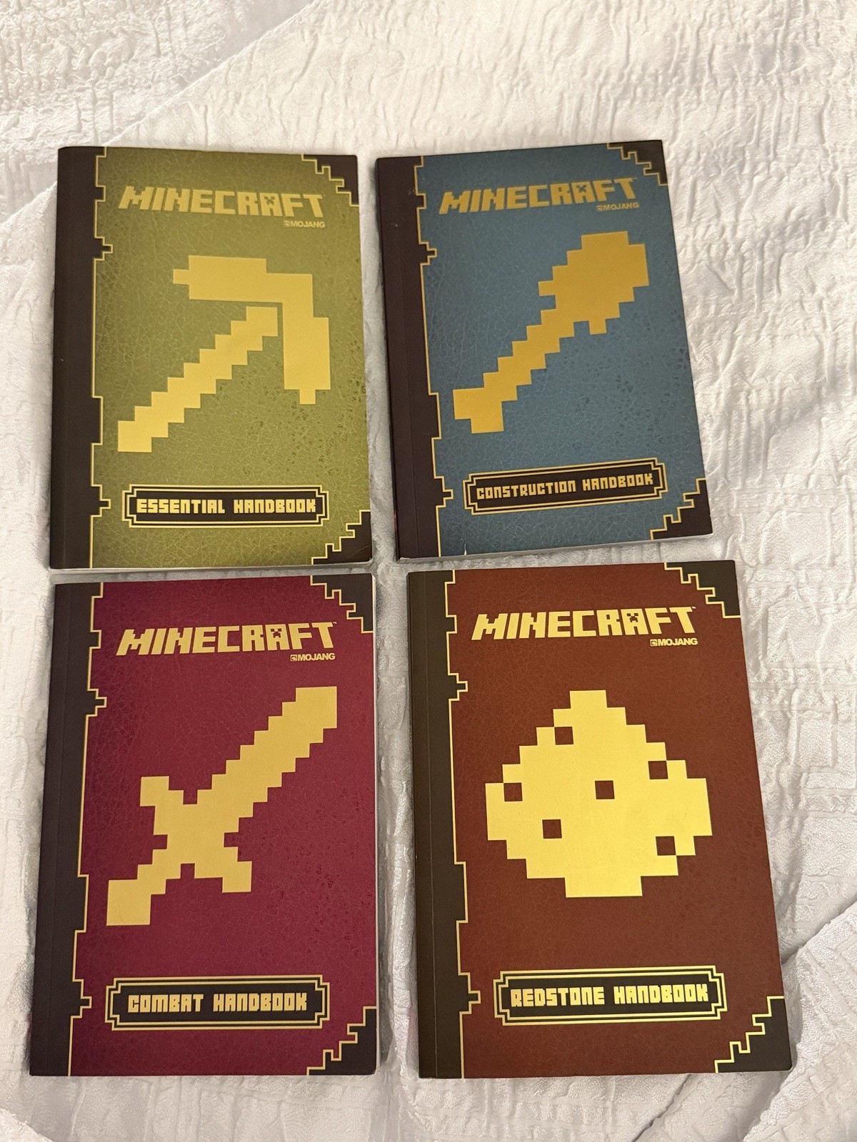 Scholastic Minecraft Essential, Construction, Combat, Redstone Strategy Guides