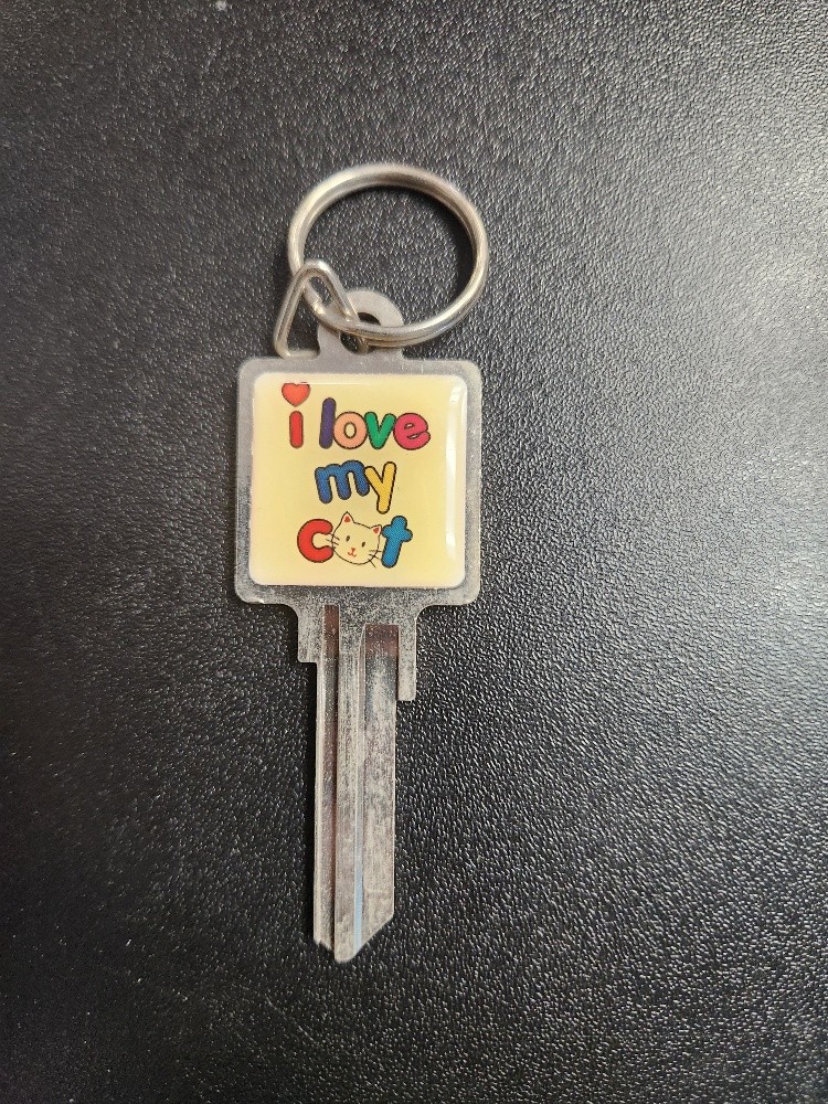 I LOVE MY CAT KWIKSET KW1/KW10 KEYBLANK (DISCON.) - READ DETAILS BELOW
