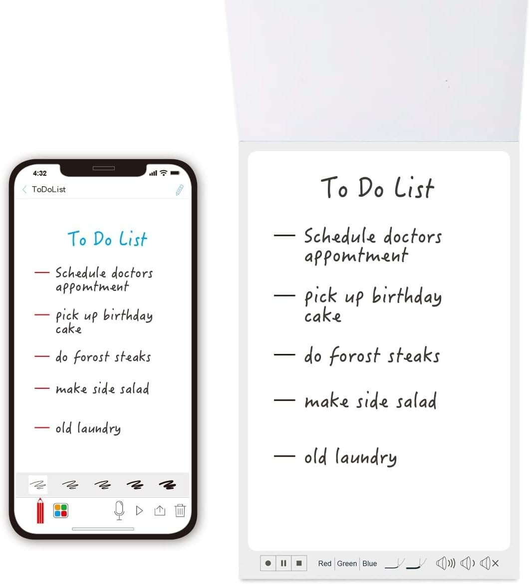 Ophaya Digital Smart Pen+Small Notepad Real-time Sync Ideal for Note-Taking