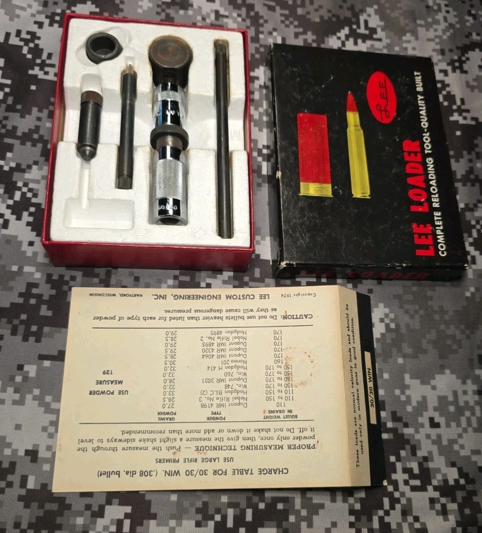 LEE LOADER COMPLETE RELOADING TOOL 30/30 WINCHESTER DIE SET 30-30 WIN DIES