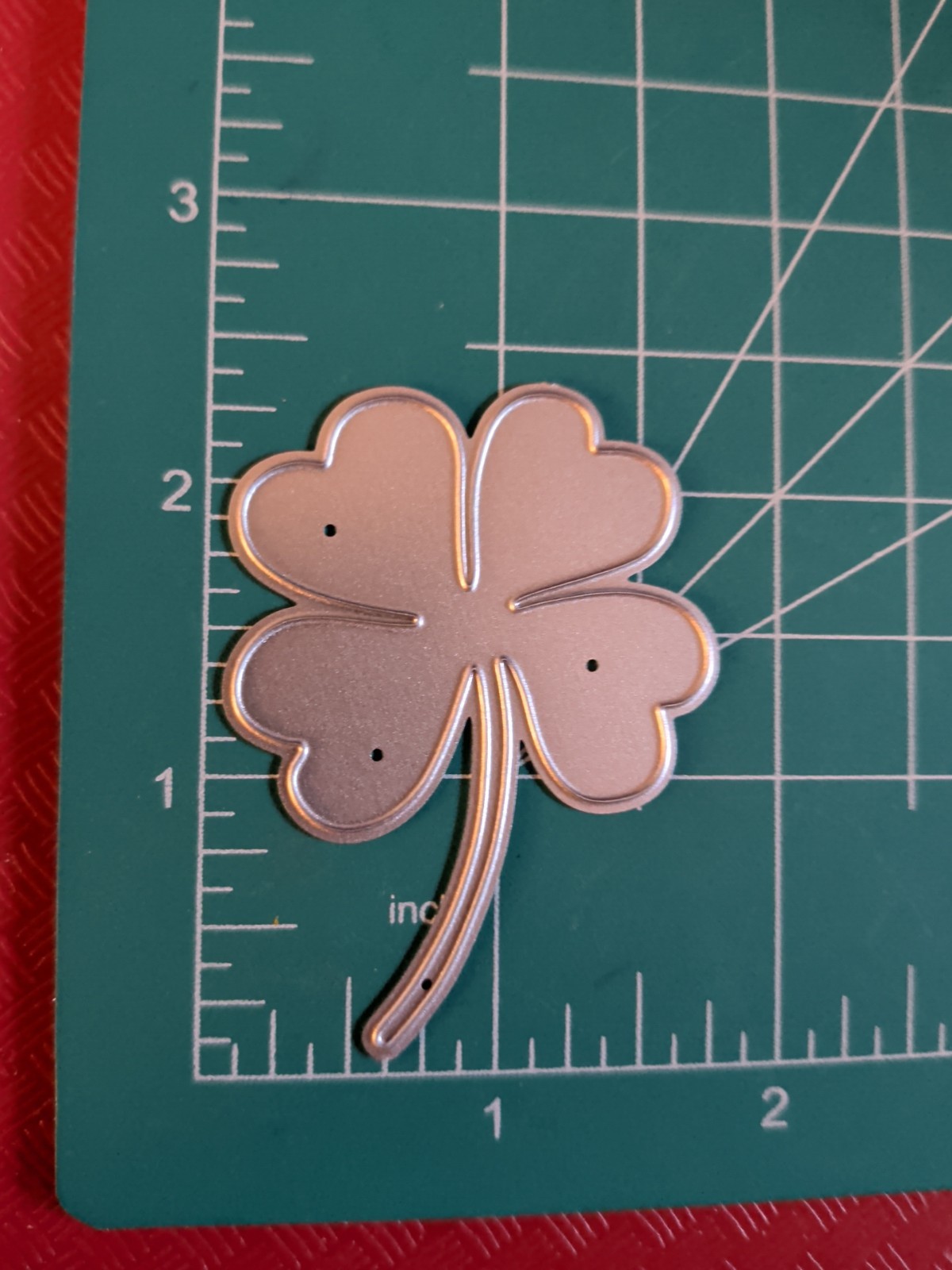 Universal Thin Metal Die Cut Tool St Patrick's Day Shamrock Clover 4 Good Luck